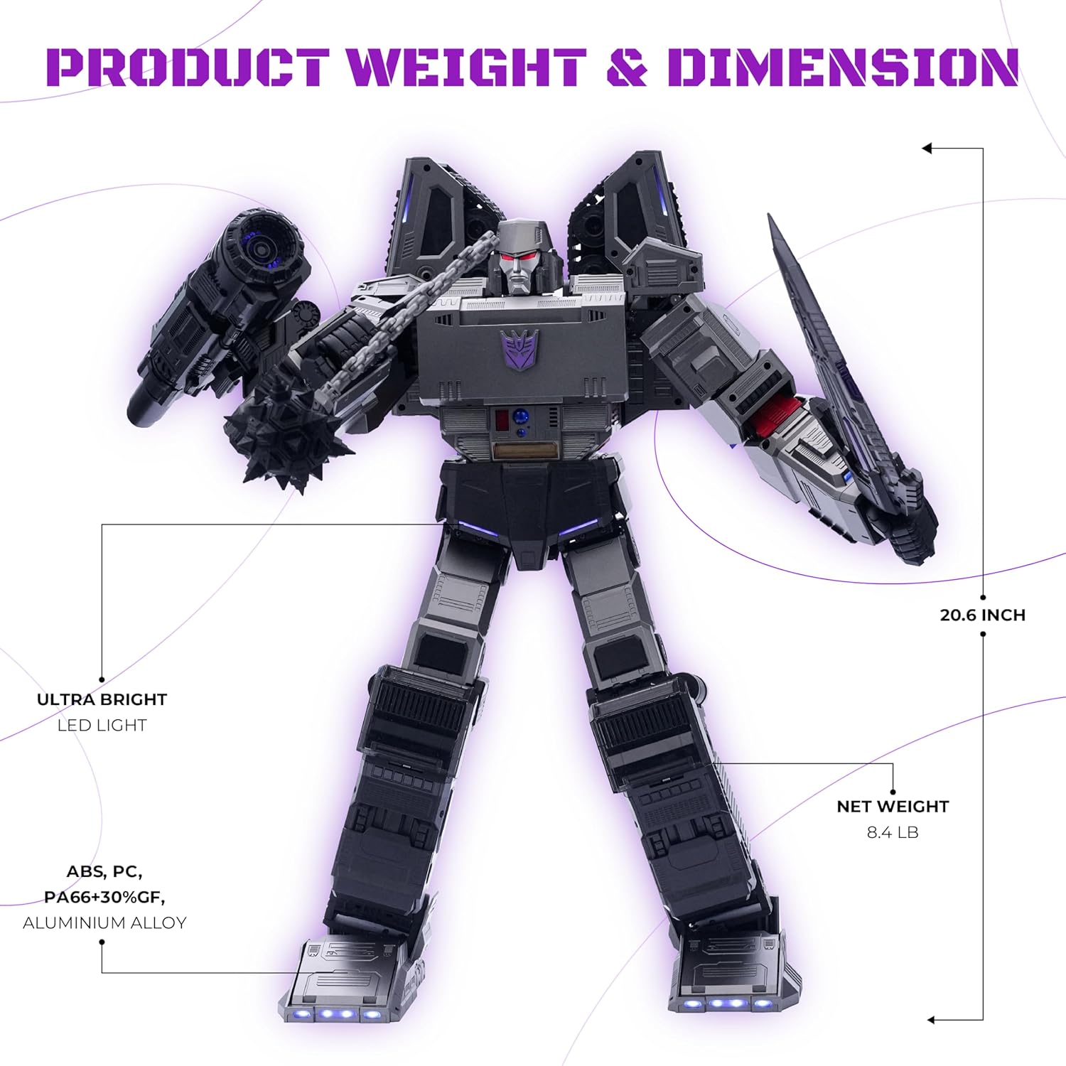 Robosen Voice-Activated Transforming Megatron Tank & Free Shipping